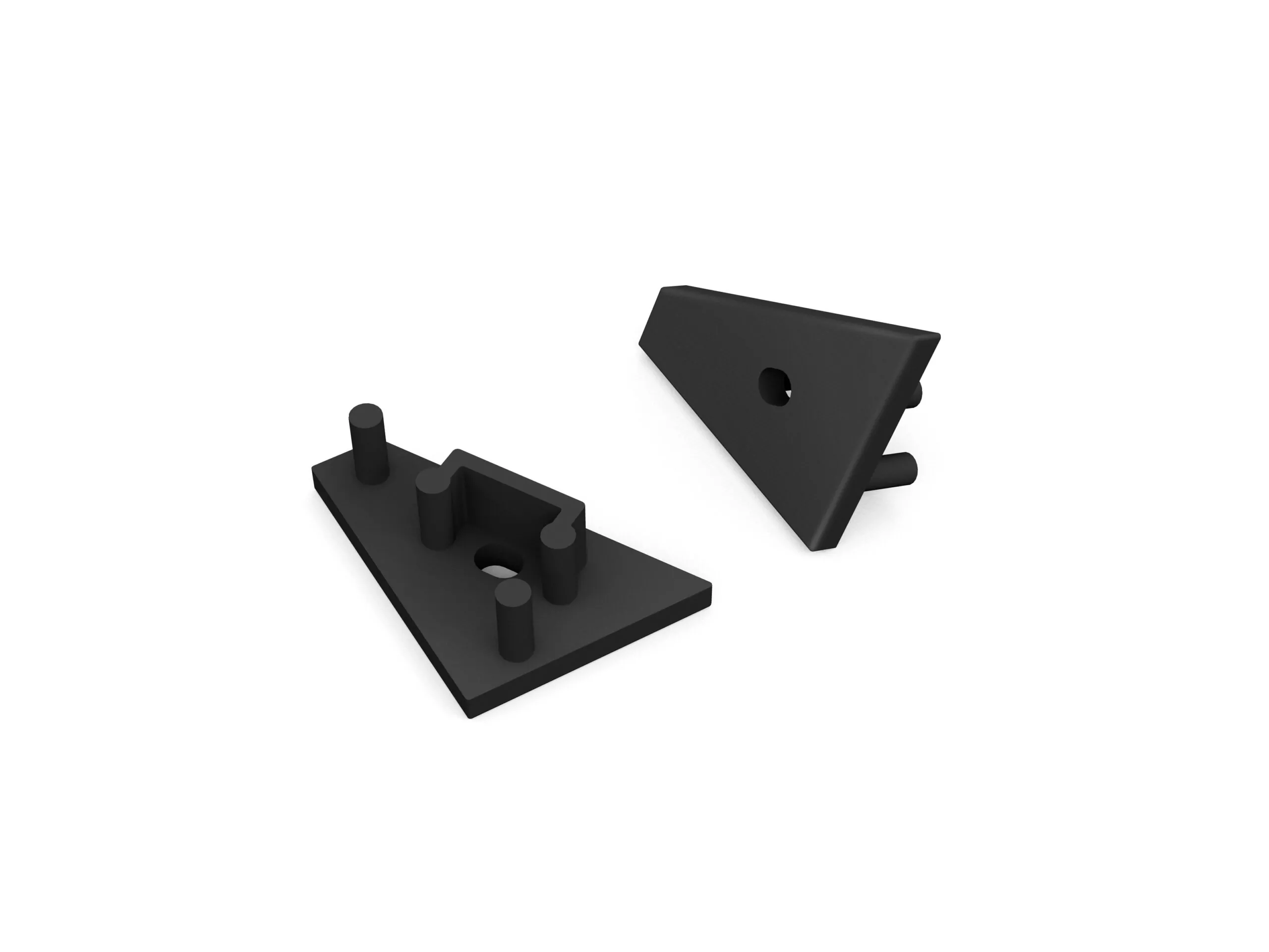 Topmet Eindkapset Corner 10 Zwart 2 stuks