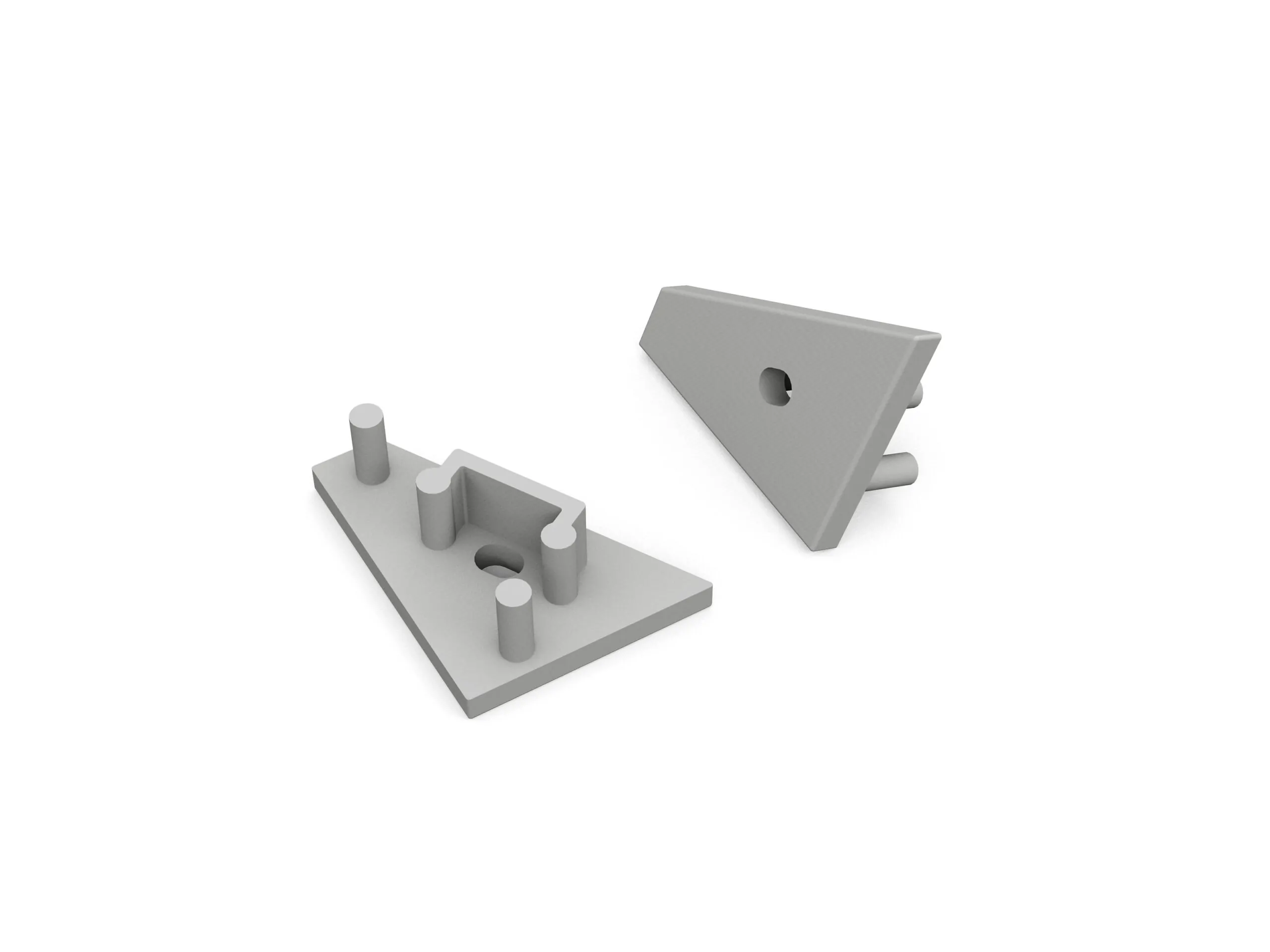 Topmet Eindkapset Corner 10 Grijs 2 stuks