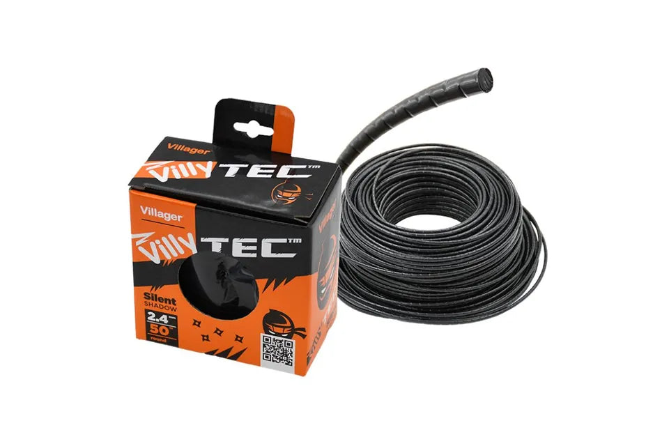 Villytec Silent Shadow ronde nylon trimmerlijn – 2,4 mm × 15 m