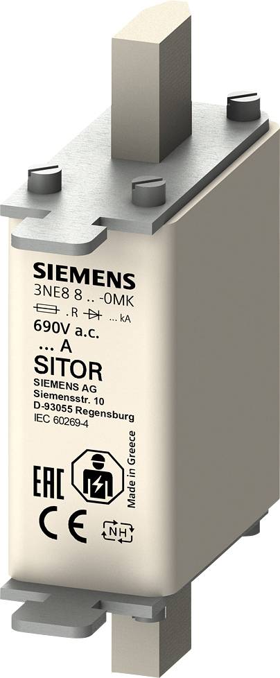 Siemens 3NE88020MK Zekeringsinzetstuk Afmeting zekering : 0 40 A 690 V 3 stuk(s)