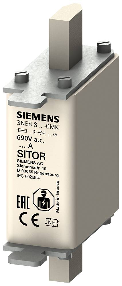 Siemens 3NE88240MK Zekeringsinzetstuk Afmeting zekering : 0 160 A 500 V 3 stuk(s)