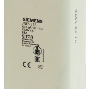 Siemens 3NE5318 Zekeringsinzetstuk 63 A 1500 V 3 stuk(s) Siemens 3NE5318 Zekeringsinzetstuk 63 A 1500 V 3 stuk(s)
