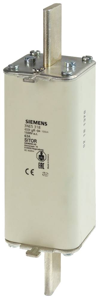 Siemens 3NE5318 Zekeringsinzetstuk 63 A 1500 V 3 stuk(s)