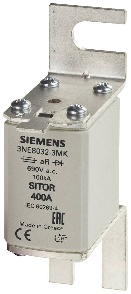 Siemens 3NE80313MK Zekeringsinzetstuk Afmeting zekering : 0 350 A 690 V 3 stuk(s)