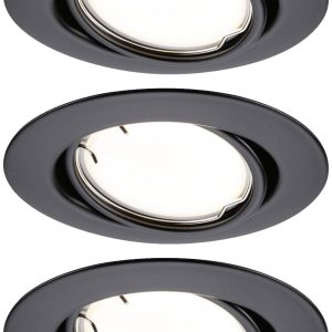 Paulmann 92465 LED-inbouwlamp Set van 3 stuks LED 14.7 W Zwart (mat) Paulmann 92465 LED-inbouwlamp Set van 3 stuks LED 14.7 W Zwart (mat)