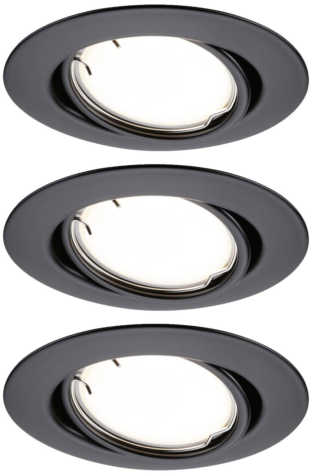 Paulmann 92465 LED-inbouwlamp Set van 3 stuks LED 14.7 W Zwart (mat)