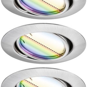 Paulmann 92467 LED-inbouwlamp Set van 3 stuks LED 14.7 W IJzer (geborsteld) Paulmann 92467 LED-inbouwlamp Set van 3 stuks LED 14.7 W IJzer (geborsteld)