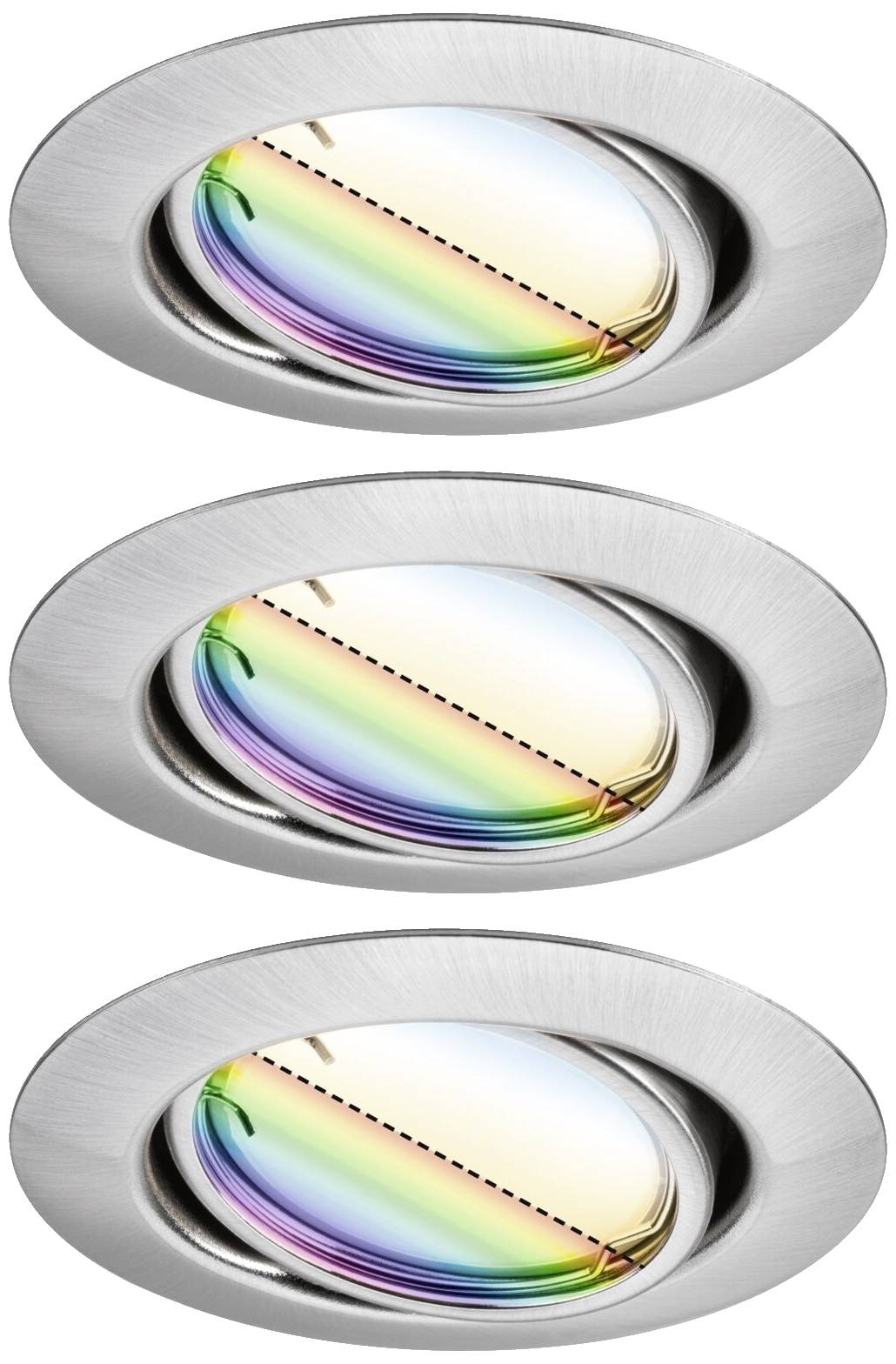 Paulmann 92467 LED-inbouwlamp Set van 3 stuks LED 14.7 W IJzer (geborsteld)