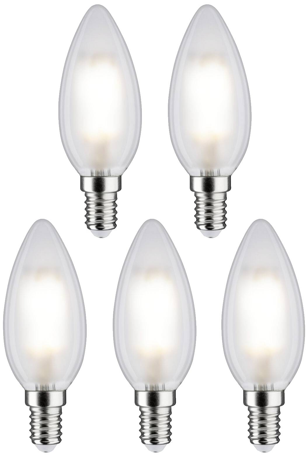 Paulmann 29095 LED-lamp Energielabel F (A - G) E14 Kaars 4.8 W Warmwit (Ø x h) 35 mm x 98 mm 5 stuk(s)