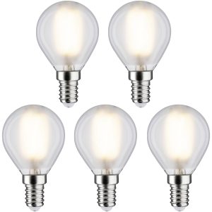 Paulmann 29097 LED-lamp Energielabel F (A – G) E14 Kogel 4.8 W Warmwit (Ø x h) 45 mm x 78 mm 5 stuk(s) Paulmann 29097 LED-lamp Energielabel F (A – G) E14 Kogel 4.8 W Warmwit (Ø x h) 45 mm x 78 mm 5 stuk(s)