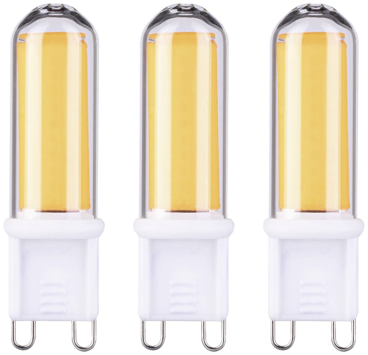 Paulmann 29045 LED-lamp Energielabel F (A - G) G9 Stiftfitting 4.6 W Warmwit (Ø x h) 18 mm x 58 mm 3 stuk(s)