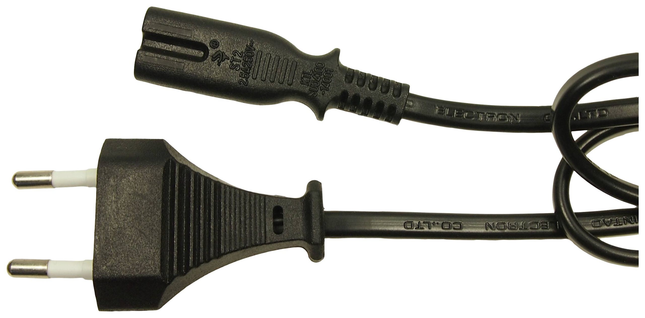 Cliff FCR72043 Stroom Netkabel Zwart 2 m