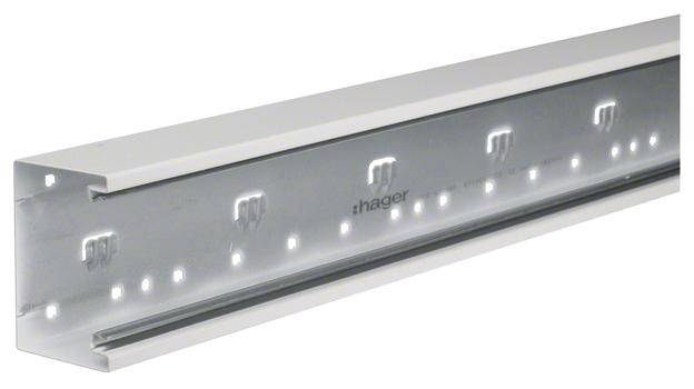 Hager BRS6510017035 Kabelgoot Onderdeel (l x b) 2000 mm x 100 mm Grijs 2 m