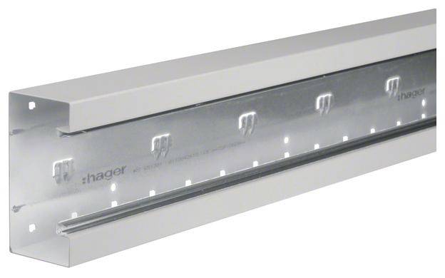 Hager BRS6513017035 Kabelgoot Onderdeel (l x b) 2000 mm x 130 mm Grijs 2 m