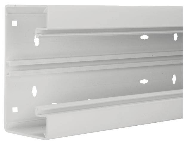 Hager BR6513017035 Kabelgoot Onderdeel (l x b) 2000 mm x 130 mm Grijs 2 m