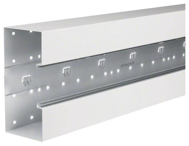Hager BRS10021019016 Kabelgoot Onderdeel (l x b) 2000 mm x 210 mm Wit 2 m