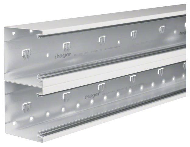 Hager BRS1002101D9016 Kabelgoot Onderdeel (l x b) 2000 mm x 210 mm Wit 2 m