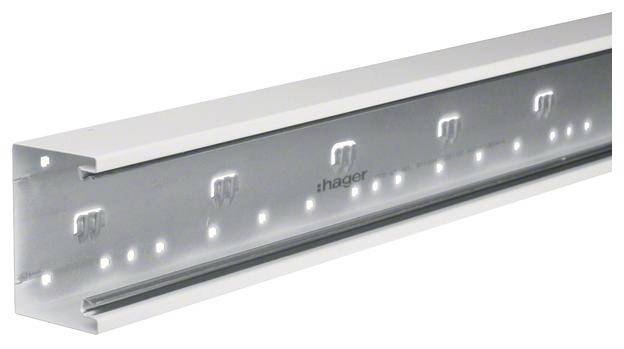 Hager BRS6510019016 Kabelgoot Onderdeel (l x b) 2000 mm x 100 mm Wit 2 m