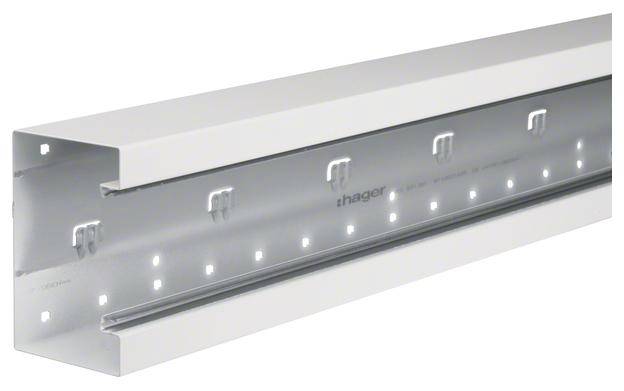 Hager BRS8513019016 Kabelgoot Onderdeel (l x b) 2000 mm x 130 mm Wit 2 m