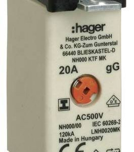 Hager LNH0020MK NH-zekering 20 A 3 stuk(s) Hager LNH0020MK NH-zekering 20 A 3 stuk(s)
