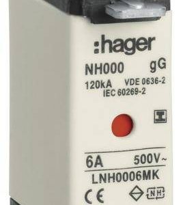 Hager LNH0006MK NH-zekering 6 A 3 stuk(s) Hager LNH0006MK NH-zekering 6 A 3 stuk(s)