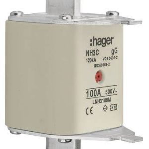 Hager LNH3100M NH-zekering 100 A 3 stuk(s) Hager LNH3100M NH-zekering 100 A 3 stuk(s)