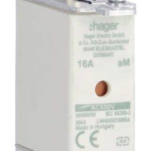 Hager LNH000016M6A NH-zekering 16 A 3 stuk(s) Hager LNH000016M6A NH-zekering 16 A 3 stuk(s)