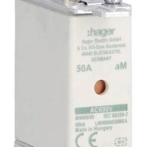 Hager LNH000050M6A NH-zekering 50 A 3 stuk(s) Hager LNH000050M6A NH-zekering 50 A 3 stuk(s)