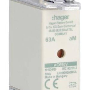 Hager LNH000063M6A NH-zekering 63 A 3 stuk(s) Hager LNH000063M6A NH-zekering 63 A 3 stuk(s)