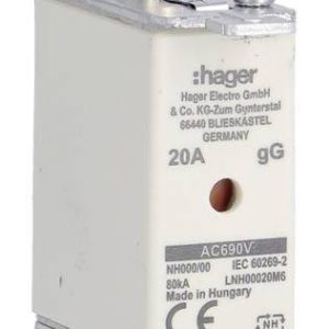 Hager LNH00020M6 NH-zekering 20 A 3 stuk(s) Hager LNH00020M6 NH-zekering 20 A 3 stuk(s)