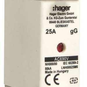 Hager LNH00025M6 NH-zekering 25 A 3 stuk(s) Hager LNH00025M6 NH-zekering 25 A 3 stuk(s)