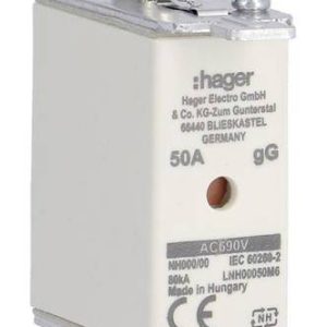 Hager LNH00050M6 NH-zekering 50 A 3 stuk(s) Hager LNH00050M6 NH-zekering 50 A 3 stuk(s)