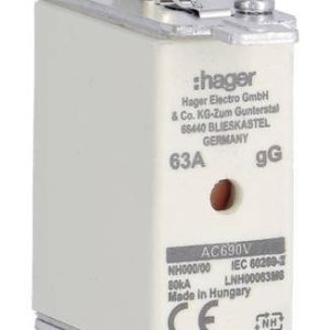 Hager LNH00063M6 NH-zekering 63 A 3 stuk(s) Hager LNH00063M6 NH-zekering 63 A 3 stuk(s)