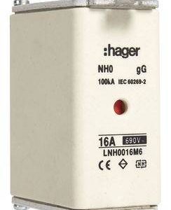 Hager LNH0016M6 NH-zekering 16 A 3 stuk(s) Hager LNH0016M6 NH-zekering 16 A 3 stuk(s)