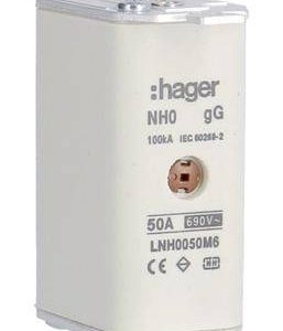 Hager LNH0050M6 NH-zekering 50 A 3 stuk(s) Hager LNH0050M6 NH-zekering 50 A 3 stuk(s)