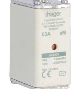 Hager LNH0063M6A NH-zekering 63 A 3 stuk(s) Hager LNH0063M6A NH-zekering 63 A 3 stuk(s)