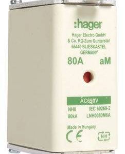 Hager LNH0080M6A NH-zekering 80 A 3 stuk(s) Hager LNH0080M6A NH-zekering 80 A 3 stuk(s)