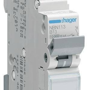 Hager NBN113 NBN113 Zekeringautomaat 1-polig 13 A 400 V Hager NBN113 NBN113 Zekeringautomaat 1-polig 13 A 400 V