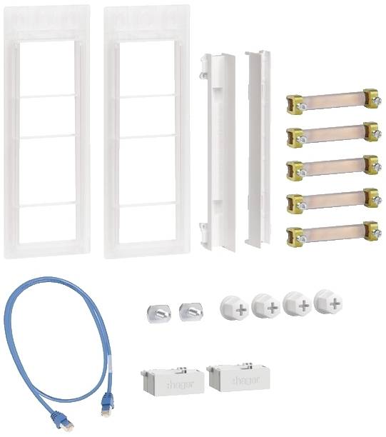 Hager ZM02MS Hager ZM02MS-verbindingsset universele 3-punts kast/kast m. WAN-verbinding Verbindingsset 5-polig 250 A 1 s