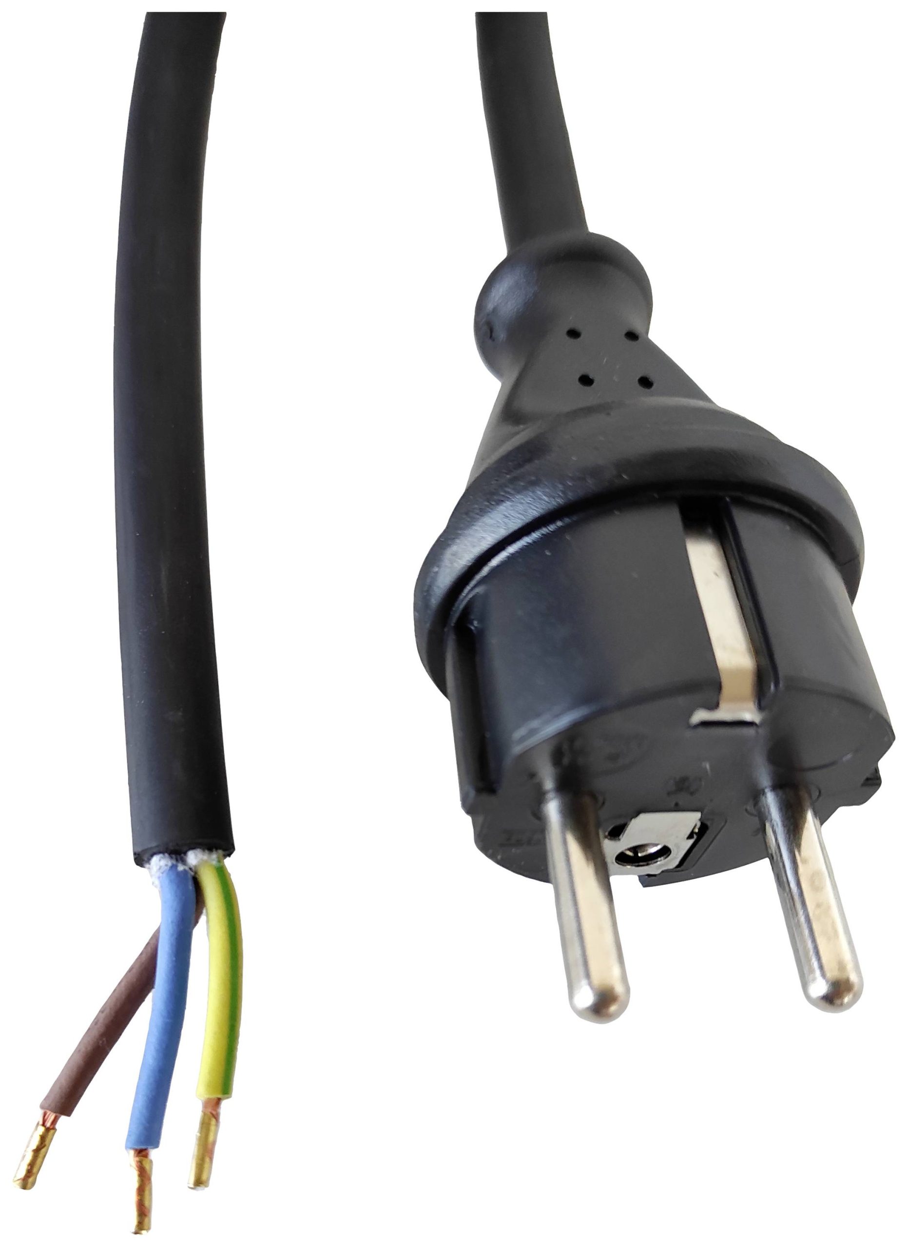 HELU 86741-1 Stroom Netkabel Zwart 3 m