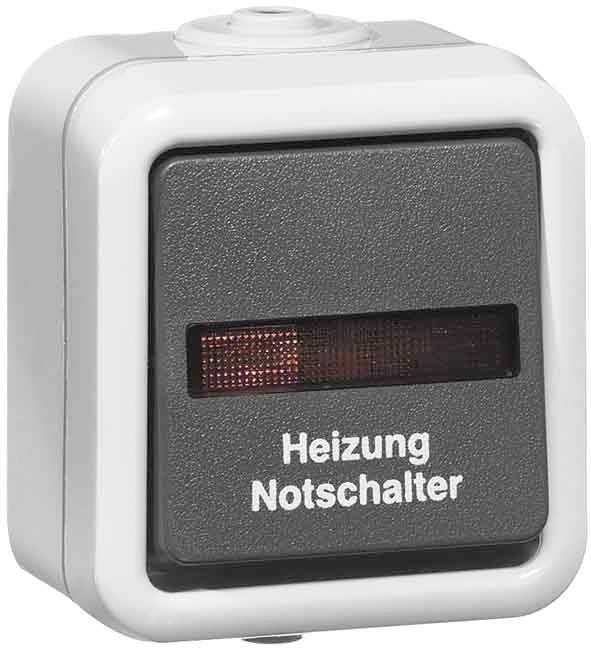 PEHA by Honeywell 302211 Verwarmingsnoodschakelaar Compleet Grijs 1 stuk(s)