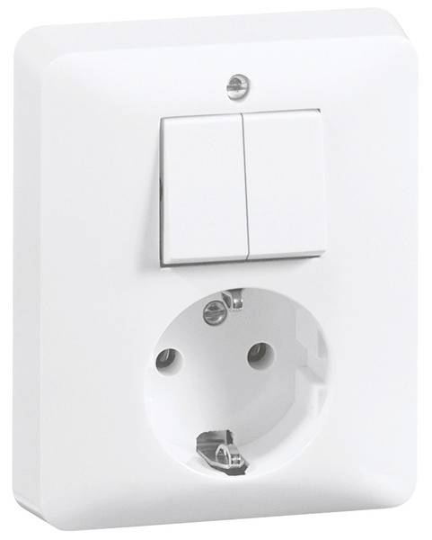 PEHA by Honeywell 239421 Schakel-/stopcontact combinatie Compleet Wit 1 stuk(s)