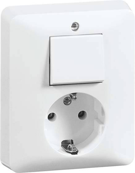PEHA by Honeywell 246611 Schakel-/stopcontact combinatie Compleet Wit 1 stuk(s)