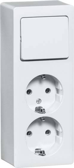 PEHA by Honeywell 276621 Schakel-/stopcontact combinatie Compleet Wit 1 stuk(s)