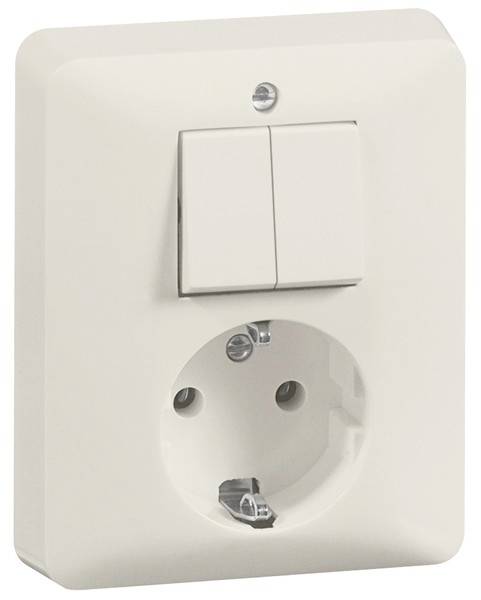 PEHA by Honeywell 246521 Schakel-/stopcontact combinatie Compleet Wit 1 stuk(s)