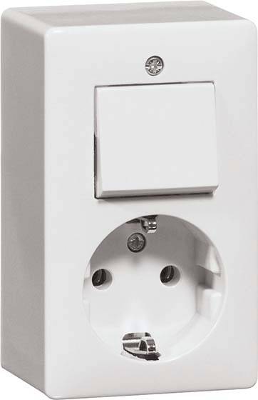 PEHA by Honeywell 275621 Schakel-/stopcontact combinatie Compleet Wit 1 stuk(s)