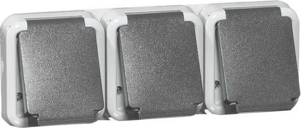 PEHA by Honeywell 312771 Wandcontactdoos Compleet 1-voudig Grijs 2 stuk(s)