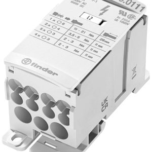 Finder 9D.01.5.250.0111 Verdeler Wit 12-polig 35 mm² 250 A 1000 V/AC, 1500 V/DC Geleidertype = L, N, PE Finder 9D.01.5.250.0111 Verdeler Wit 12-polig 35 mm² 250 A 1000 V/AC, 1500 V/DC Geleidertype = L, N, PE