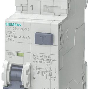 Siemens 5SU13543KK10 Aardlekschakelaar/zekeringautomaat 10 A Siemens 5SU13543KK10 Aardlekschakelaar/zekeringautomaat 10 A