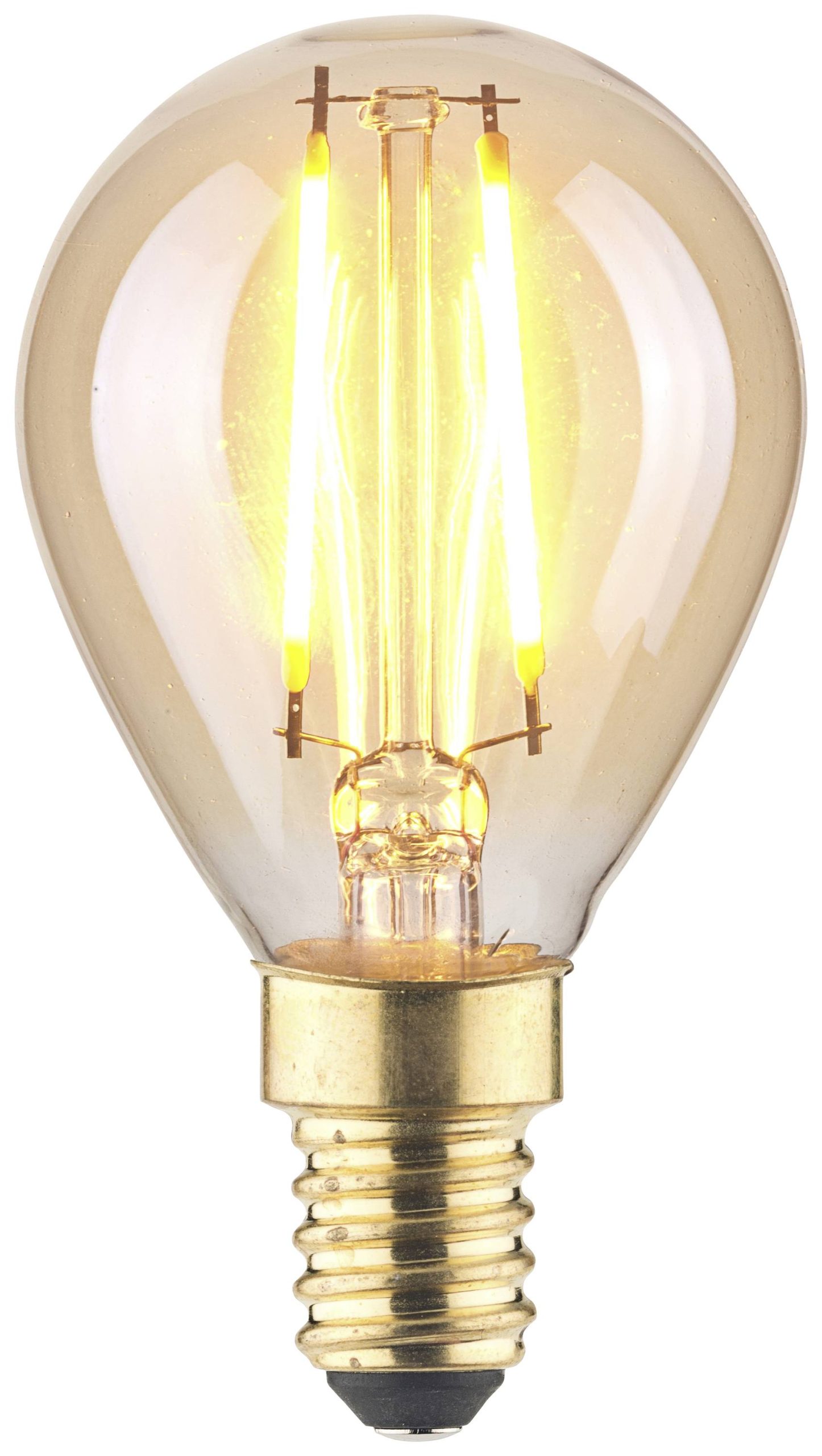 LightMe LM85053 LED-lamp E14 Kogel 2.5 W Barnsteen (Ø x l) 45 mm x 80 mm 1 stuk(s)